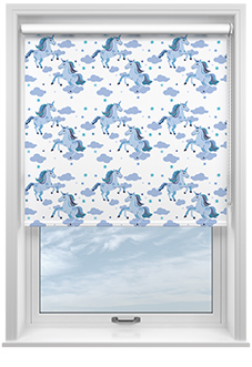 Unicorn Magic, Blue - Twist&Fit Roller Blind